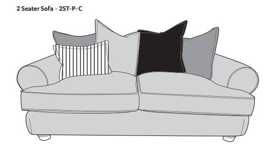Buoyant Horatio 2 Seater Sofa - Pillow Back - Carters Furniture Online