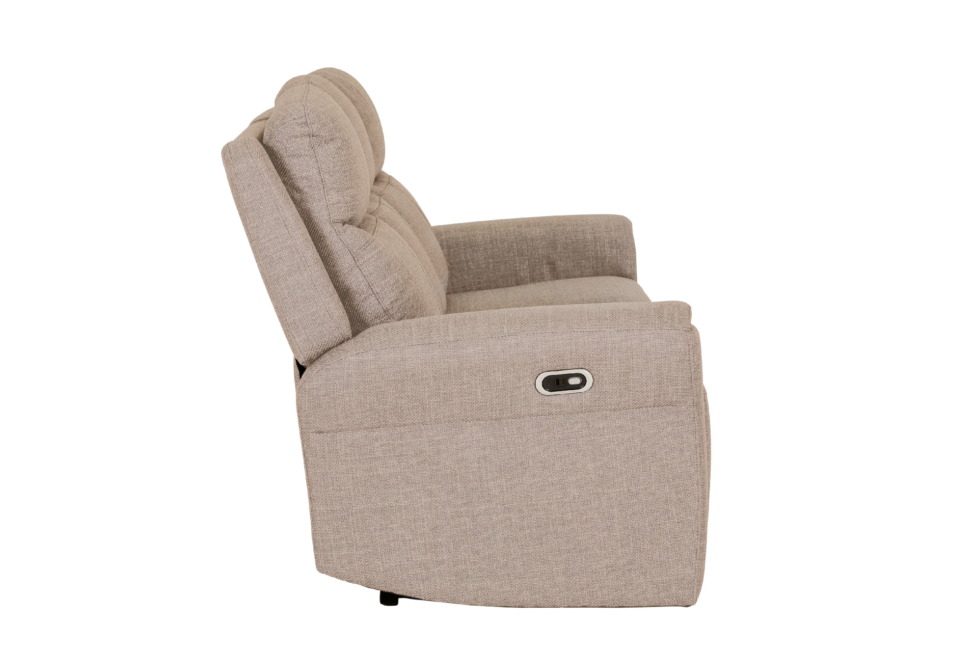 Vida Living Russo 3 Seater Electric Recliner - Mushroom - Carters Furniture