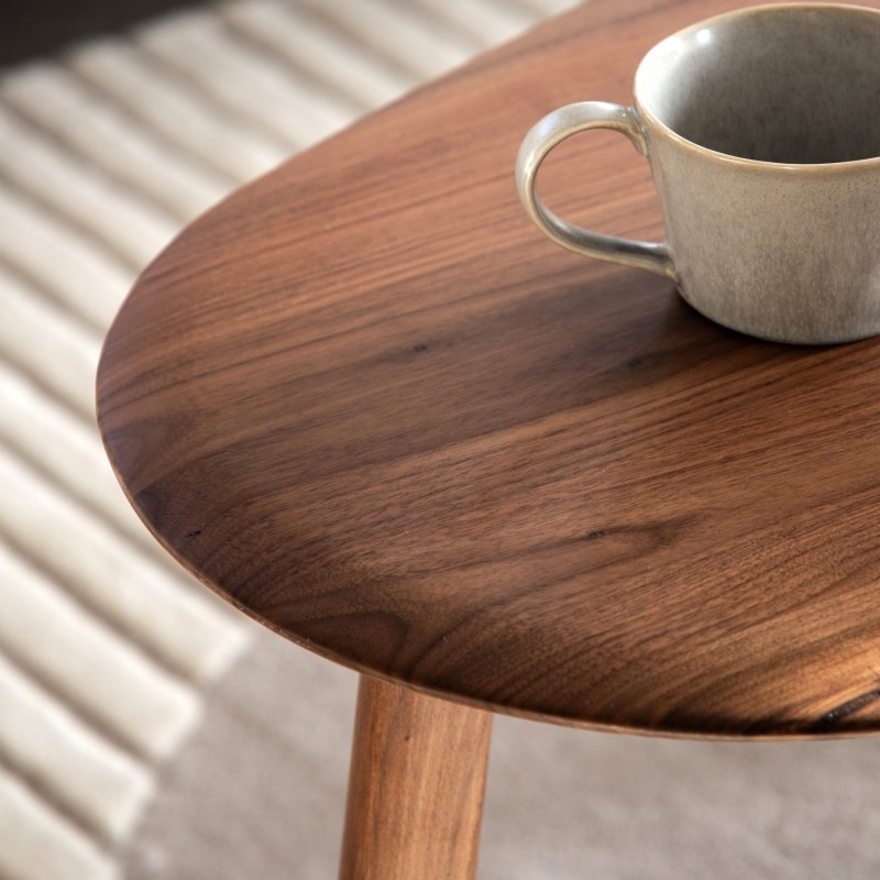 Madrid Walnut Coffee Table Nest Detail