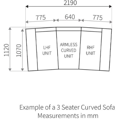 G Plan Kingsbury Fabric Curved 3 Seater Sofa