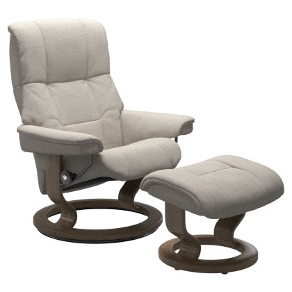 Stressless Mayfair Classic Base Chair with Footstool Stressless Mayfair Classic Base Chair with Footstool
