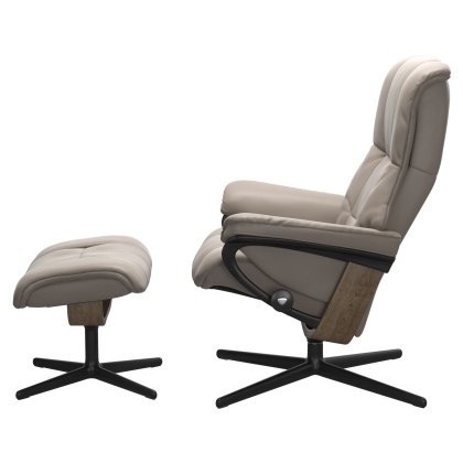 Stressless Mayfair Cross Base Chair with Footstool
