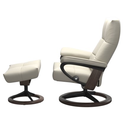 Stressless David Signature Base Chair with Footstool