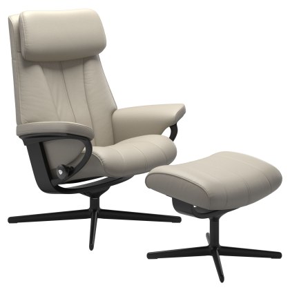 Stressless Paul Cross Base Chair with Footstool Stressless Paul Cross Base Chair with Footstool