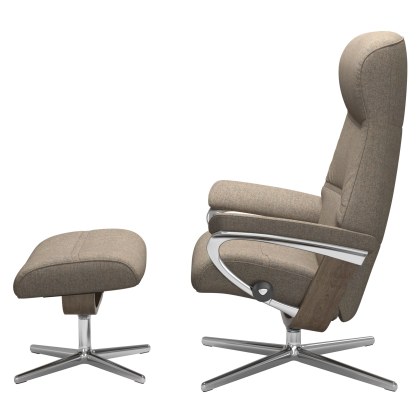 Stressless Philip Cross Base Chair with Footstool