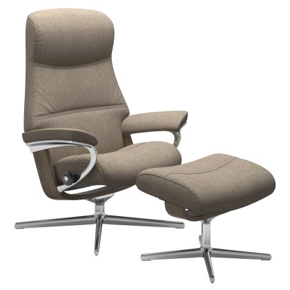 Stressless Philip Cross Base Chair with Footstool Stressless Philip Cross Base Chair with Footstool