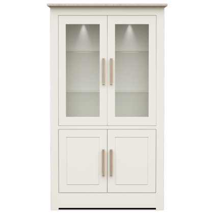 Modo Dining Wide 4 Door Glazed Cabinet Modo Dining Wide 4 Door Glazed Cabinet