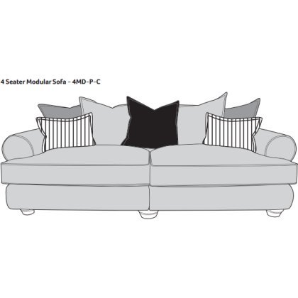 Buoyant Horatio 4 Seater Sofa - Pillow Back