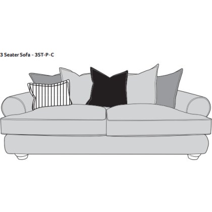 Buoyant Horatio 3 Seater Sofa - Pillow Back