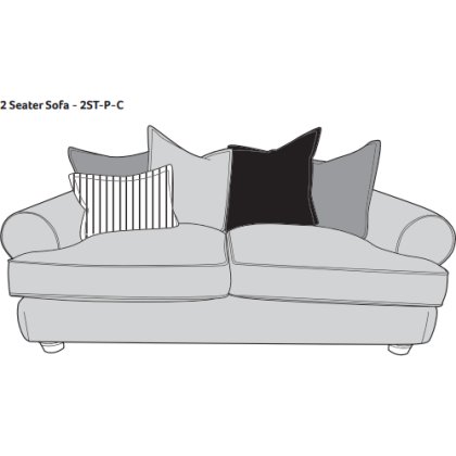 Buoyant Horatio 2 Seater Sofa - Pillow Back