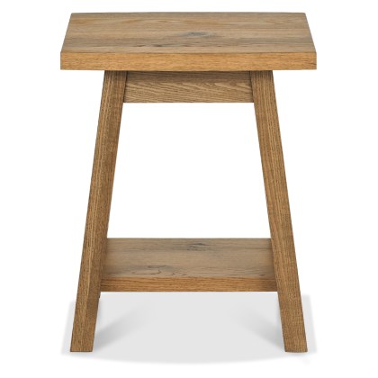 Camden Rustic Oak Lamp Table