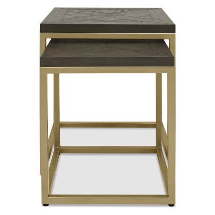 Athena Fumed Oak Nest of Tables