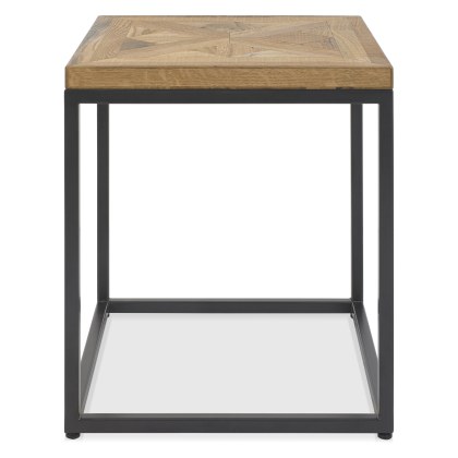 Indus Rustic Oak Lamp Table