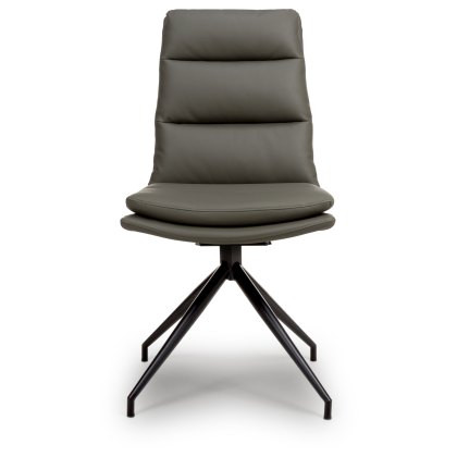 Nobo Swivel Dining Chair in Truffle (Black Powder Coated Legs) Nobo Swivel Dining Chair in Truffle (Black Powder Coated Legs)