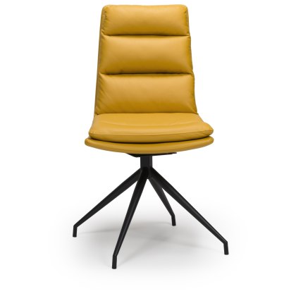 Nobo Swivel Dining Chair in Ochre (Black Powder Coated Legs) Nobo Swivel Dining Chair in Ochre (Black Powder Coated Legs)
