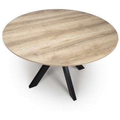 Manhattan 120cm Round Table in Oak