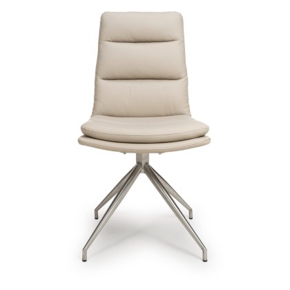 Nobo Swivel Dining Chair in Taupe (Stainless Steel Legs) Nobo Swivel Dining Chair in Taupe (Stainless Steel Legs)