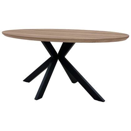 Manhattan 180cm Oval Table in Light Walnut