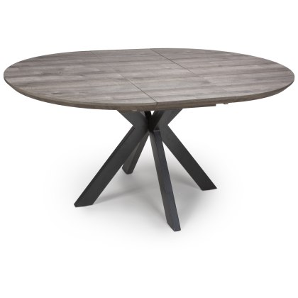 Manhattan Extending 120-160cm Round Dining Table in Grey