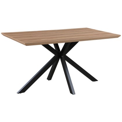 Manhattan 140cm Rectangular Table in Light Walnut
