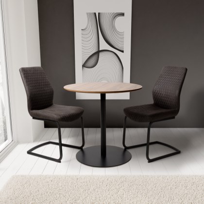 Manhattan 80cm Round Table in Oak