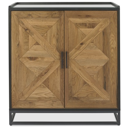 Indus Rustic Oak Drinks Cabinet