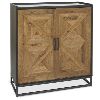 Indus Rustic Oak Drinks Cabinet Indus Rustic Oak Drinks Cabinet