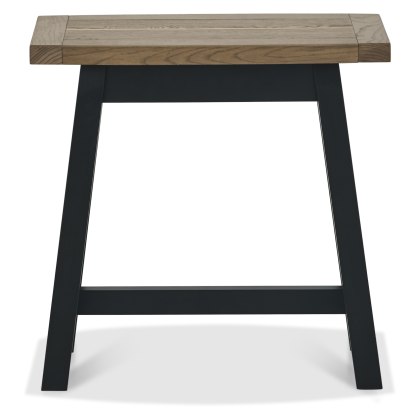 Camden Weathered Oak & Peppercorn Side Table