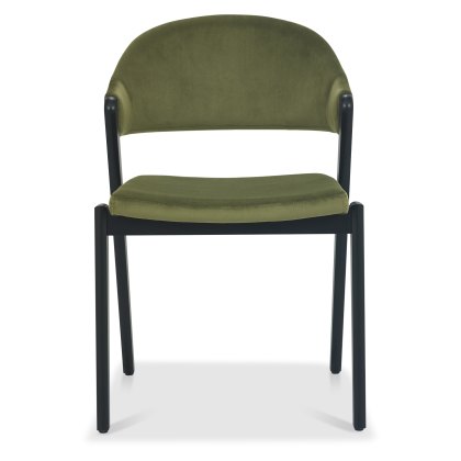 Camden Peppercorn Upholstered Chair - Cedar Velvet (Pair)
