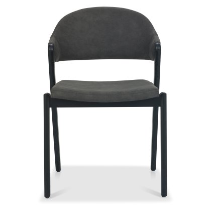 Camden Peppercorn Upholstered Chair - Dark Grey (Pair)