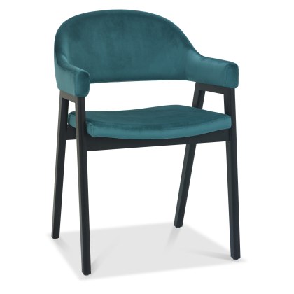 Camden Peppercorn Upholstered Armchair - Azure Velvet (Pair) Camden Peppercorn Upholstered Armchair - Azure Velvet (Pair)