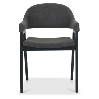 Camden Peppercorn Upholstered Armchair - Dark Grey (Pair)