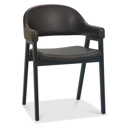 Camden Peppercorn Upholstered Armchair - Old West Vintage Leather (Pair) Camden Peppercorn Upholstered Armchair - Old West Vintage Leather (Pair)