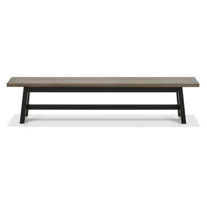 Camden Weathered Oak & Peppercorn Large Bench