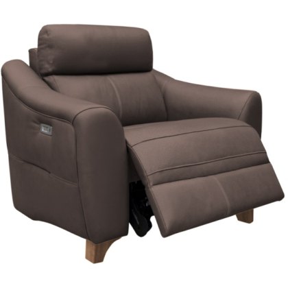 G Plan Monza Leather Power Recliner Chair with Wooden Feet G Plan Monza Leather Power Recliner Chair with Wooden Feet
