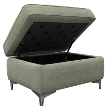 G Plan Monza Fabric Storage Stool with Metal Feet