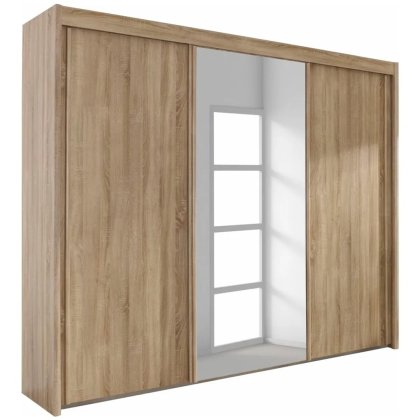 Rauch Imperial 250cm 3 Door Sliding Wardrobe with Centre Mirror Rauch Imperial 250cm 3 Door Sliding Wardrobe with Centre Mirror