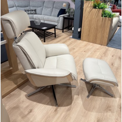 G Plan Lund Manual Recliner Chair and Stool