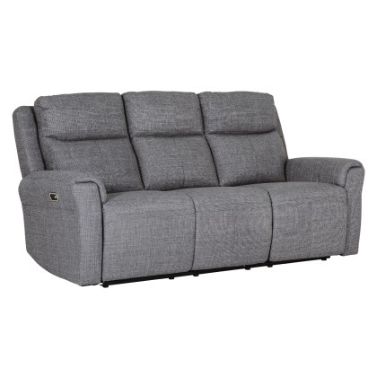 Russo 3 Seater Electric Recliner - Charcoal