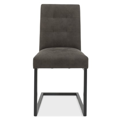 Indus Upholstered Cantilever Chair - Dark Grey (Pair)