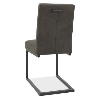Indus Upholstered Cantilever Chair - Dark Grey (Pair)