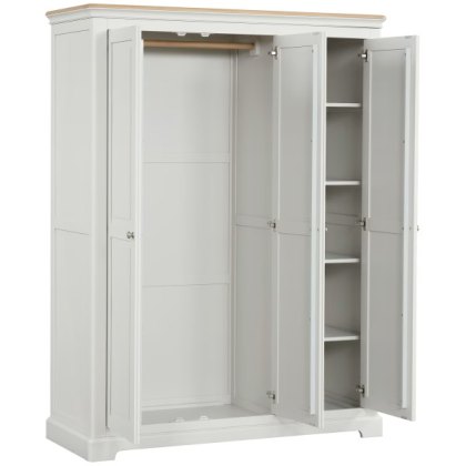 Ludlow Painted Triple Wardrobe with Shelves
