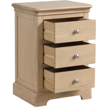 Ludlow Oak 3 Drawer Bedside
