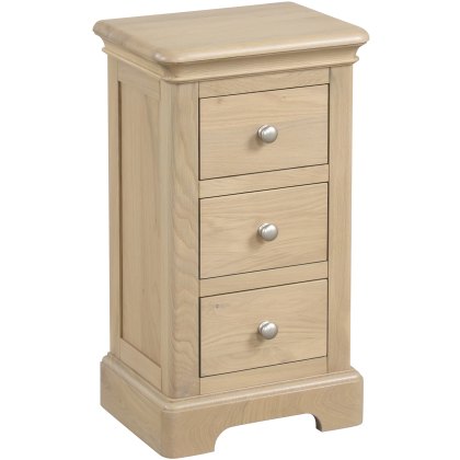 Ludlow Oak 3 Drawer Compact Bedside