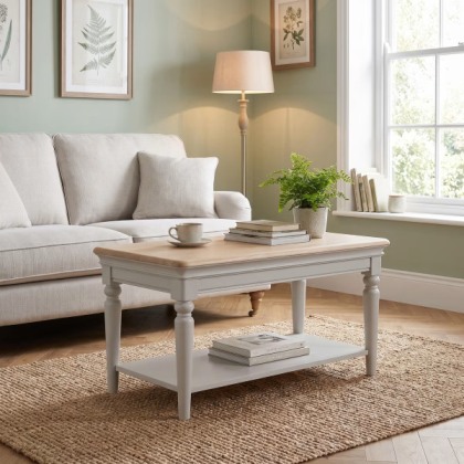 Ludlow Painted Coffee Table with Shelf Ludlow Painted Coffee Table with Shelf