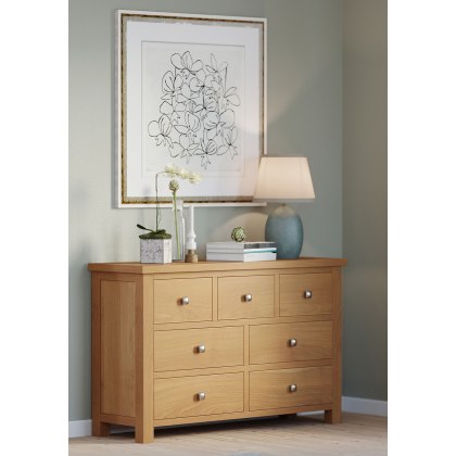 Dodford Oak 3 Over 4 Drawer Chest