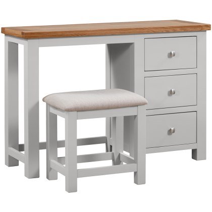 Dodford Painted Single Pedestal Dressing Table and Stool