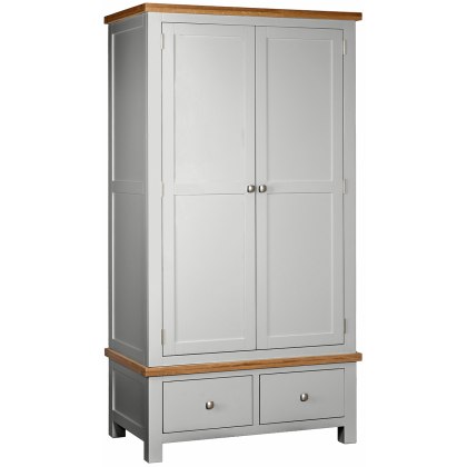 Dodford Painted Gents Wardrobe with 2 Drawers