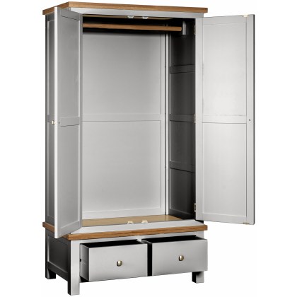 Dodford Painted Gents Wardrobe with 2 Drawers
