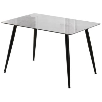 Argenta Dining Set - 120cm Table and 4 Chairs in Light Grey